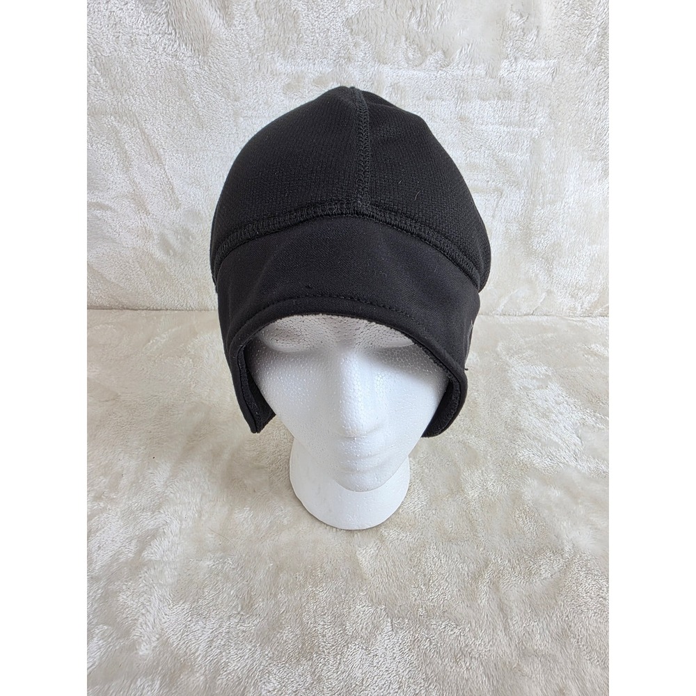 Mens One Size Black‎ Thermal Earflap Beanie Fleece Lined Winter Skull Cap Hat